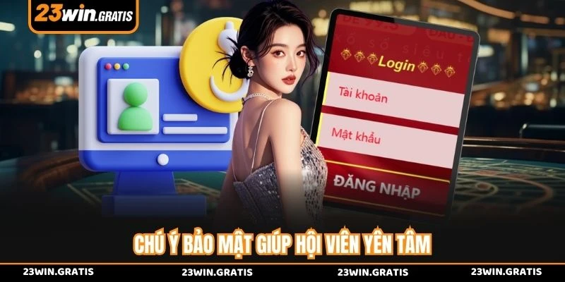 Chú ý bảo mật giúp hội viên yên tâm